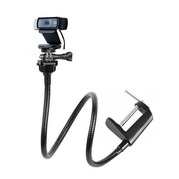 Acetaken ​25 inch Flexible Jaw Long Arm Swivel Clamp Clip Mount Holder Stand for Logitech Webcam C925e C922x C922 C930e C930 C920 C615
